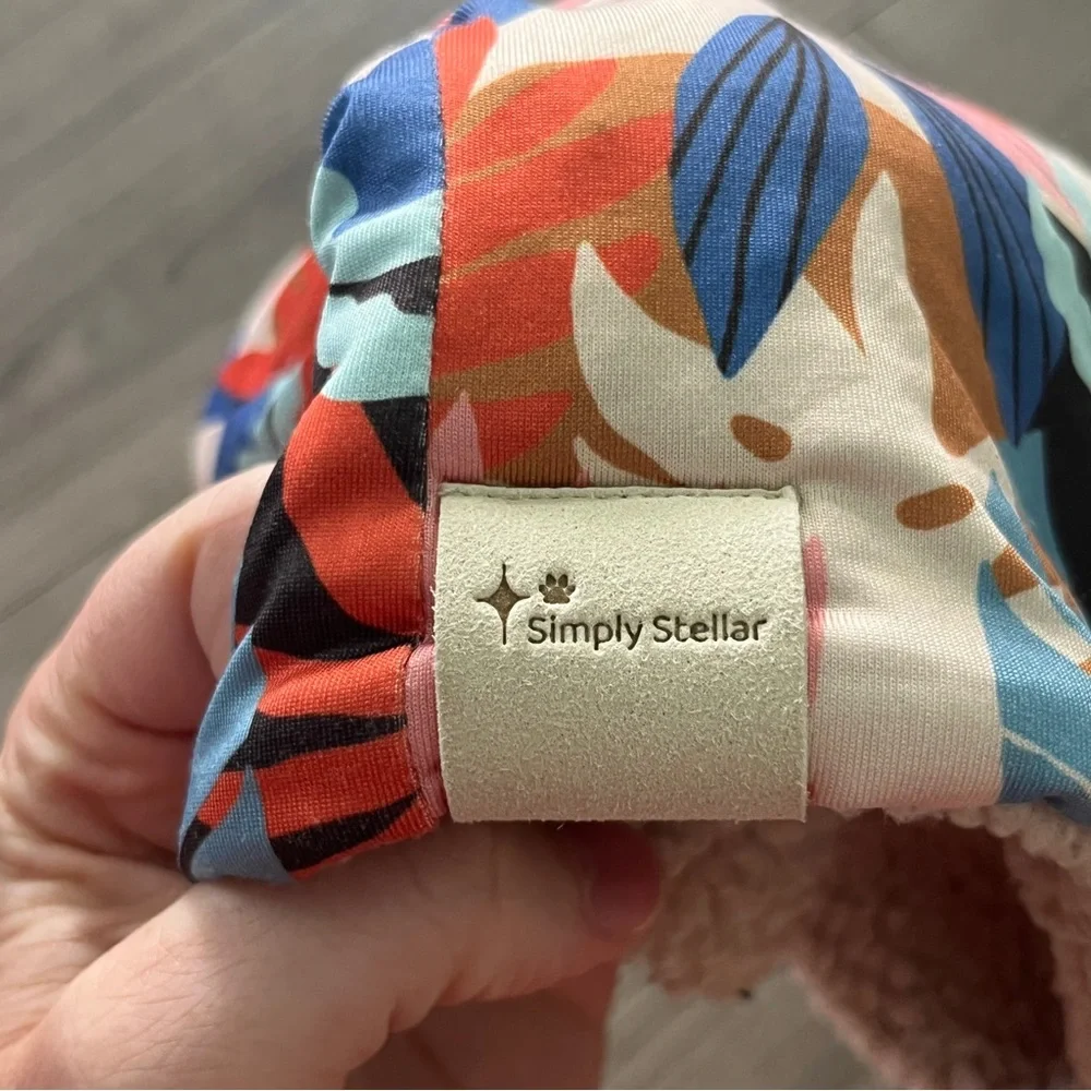 Simply Stellar Colorful Dog Snood Ear Cover Fleece Lined Size Large